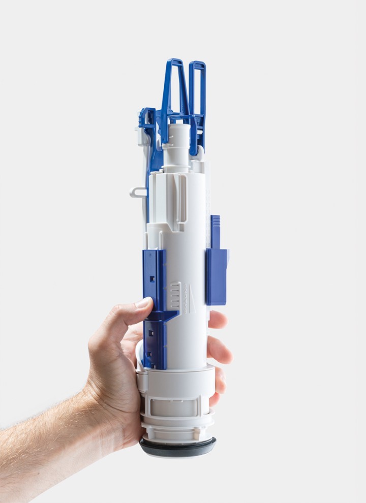 Geberit type 212 flush valve with slider for adjusting the water volume