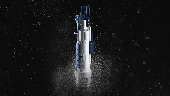 Geberit type 212 skyllventil med vanndråpe (© Geberit) Geberit type 212 skyllventil med vanndråpe (© Geberit)